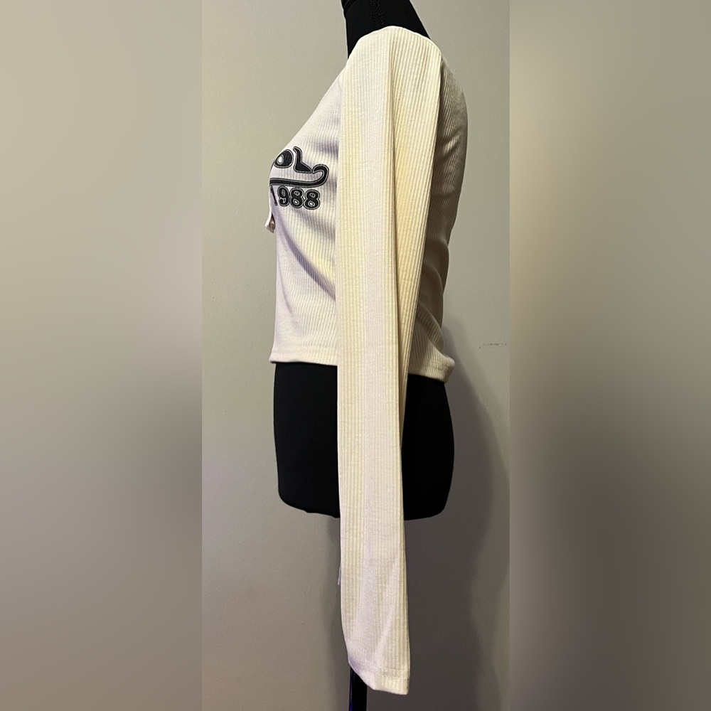 NWOT Ribbed Cream Top - S - Picture 8 of 14